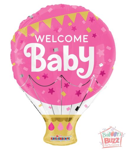 Welcome Baby Pink - 18 inch - Helium-Filled Foil Balloon