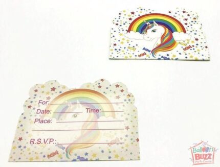 Theme Unicorn Invite Cards (6s)