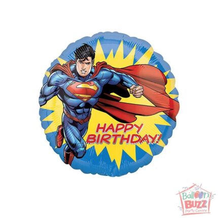 18-inch - Helium-Filled Superman Birthday Foil Balloon