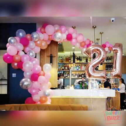 Organic Arch With Foil Numbers