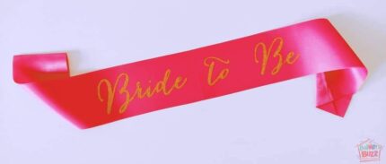 Bride To Be Sash Glitter Gold BB