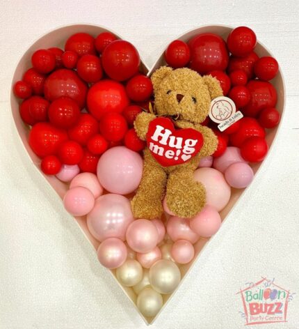 3D Heart Shape with Cute Bear