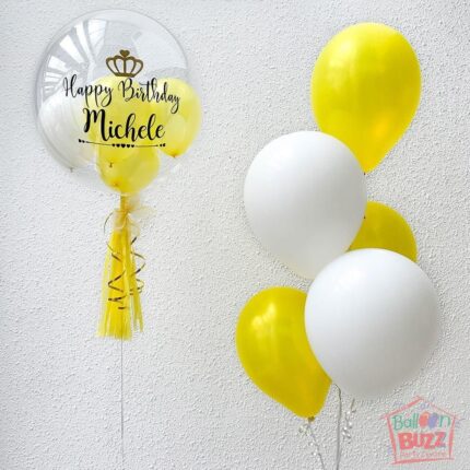 Sunshine Bubble Personalize Balloon Bouquet