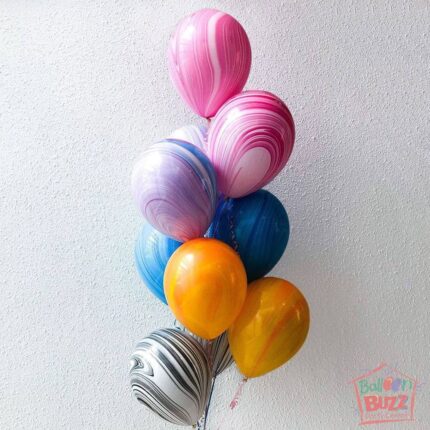 11-inch Colorful Marbling Balloon Bouquet