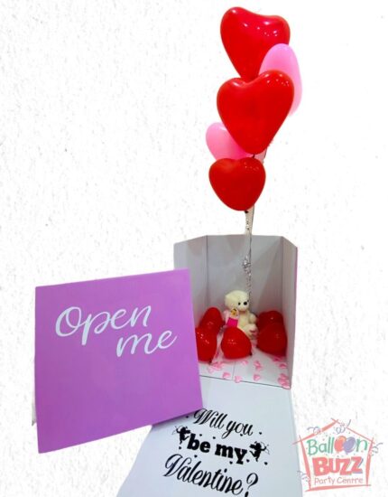 Surprise Box with Bear Bouquets of 6s