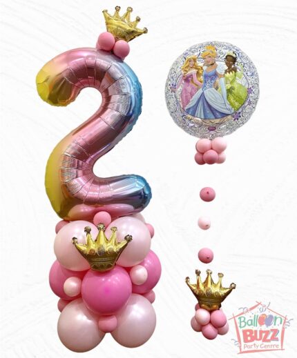 Princess Standee Number with Crown