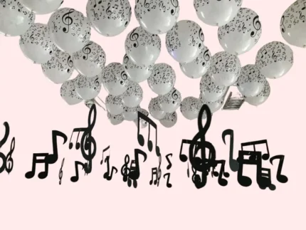 White balloon with music note
