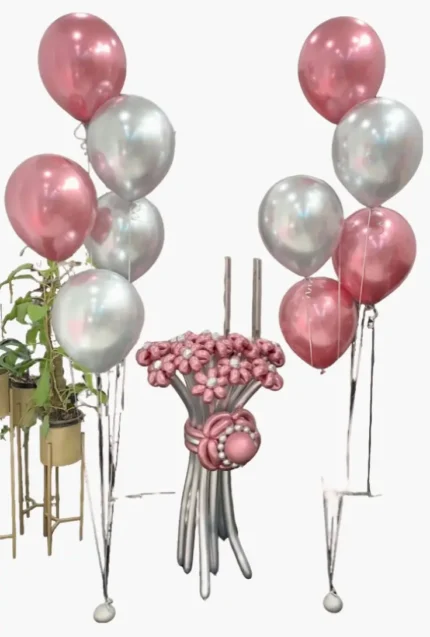 Pink White Balloon